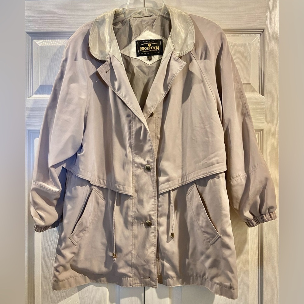 Vtg. Braetan Women's Tan Jacket/windbreaker Zip Up Size M